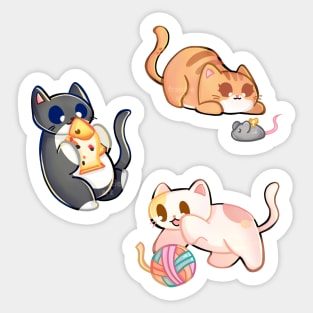 3 Cats Sticker